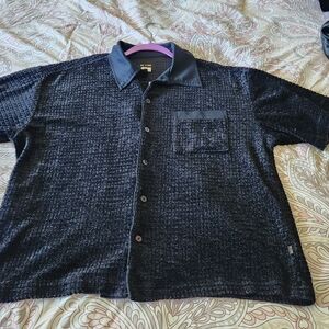 Men's Black Casual Button Down Shirt